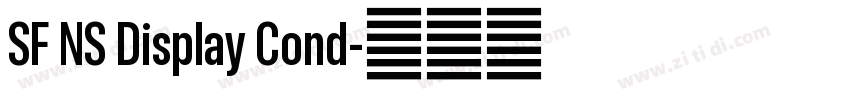 SF NS Display Cond字体转换